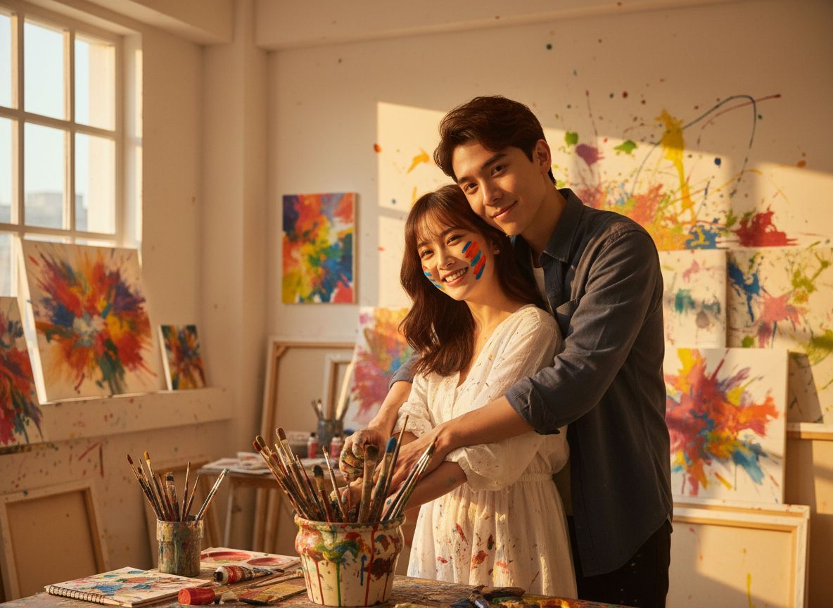 Creative Couple in Studio Generator